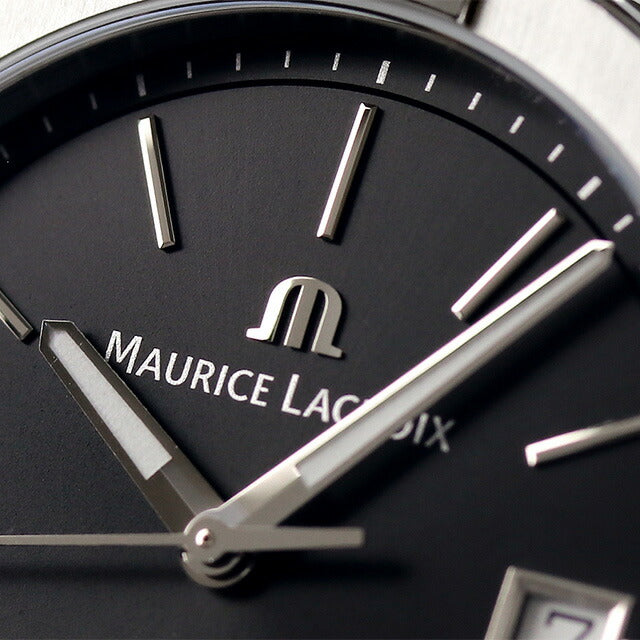 モーリスラクロア アイコン クオーツ 40mm クオーツ 腕時計 ブランド メンズ AI1108-SS002-330-1 アナログ ブラック 黒 スイス製 AI1108-SS002-330-1