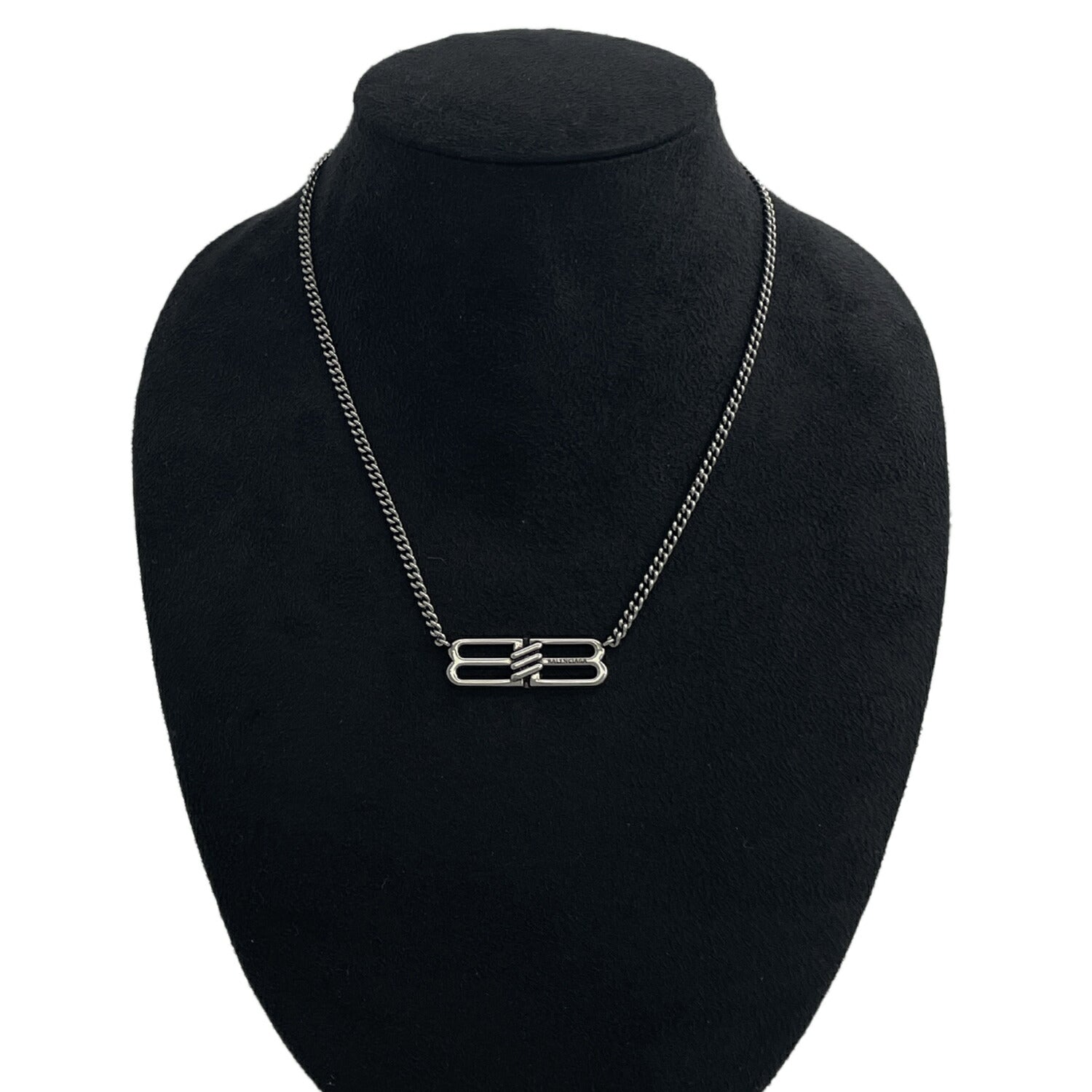 バレンシアガ BALENCIAGA 696223 TZ99I 0911 BBアイコン ネックレス ペンダント アンティークシルバー レディース メンズ ユニセックス アクセサリー ANBC00011L