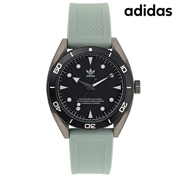 アディダス EDITION TWO クオーツ 腕時計 ブランド メンズ adidas AOFH22001 アナログ ブラック ライトグリーン 黒 AOFH22001