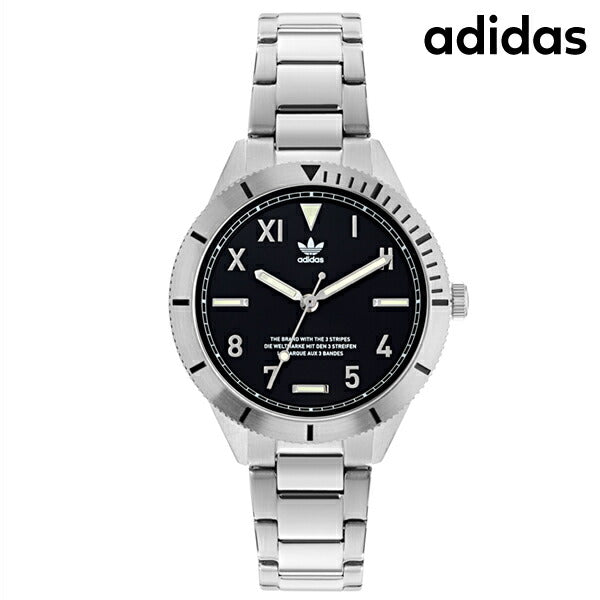 アディダス EDITION THREE クオーツ 腕時計 ブランド レディース adidas AOFH22053 アナログ ブラック 黒 AOFH22053