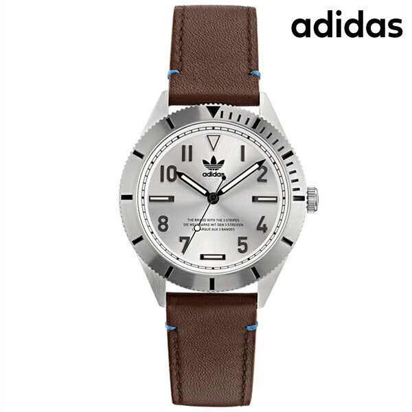 アディダス EDITION THREE クオーツ 腕時計 ブランド メンズ レディース adidas AOFH22505 アナログ シルバー ブラウン AOFH22505