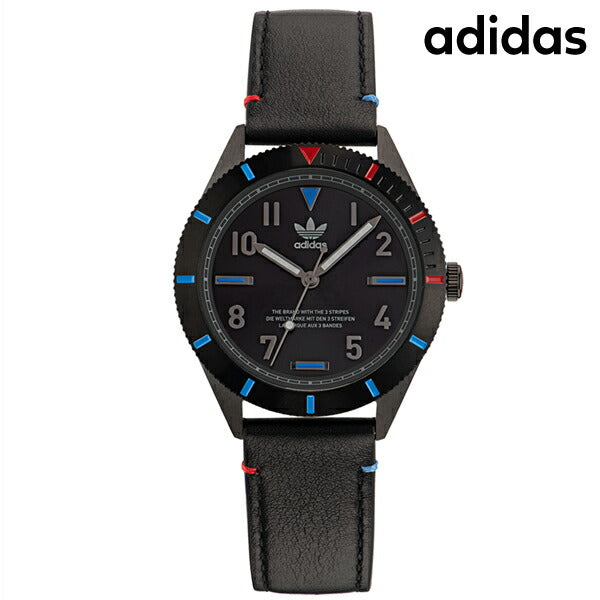 アディダス EDITION THREE クオーツ 腕時計 ブランド メンズ レディース adidas AOFH22506 アナログ オールブラック 黒 AOFH22506