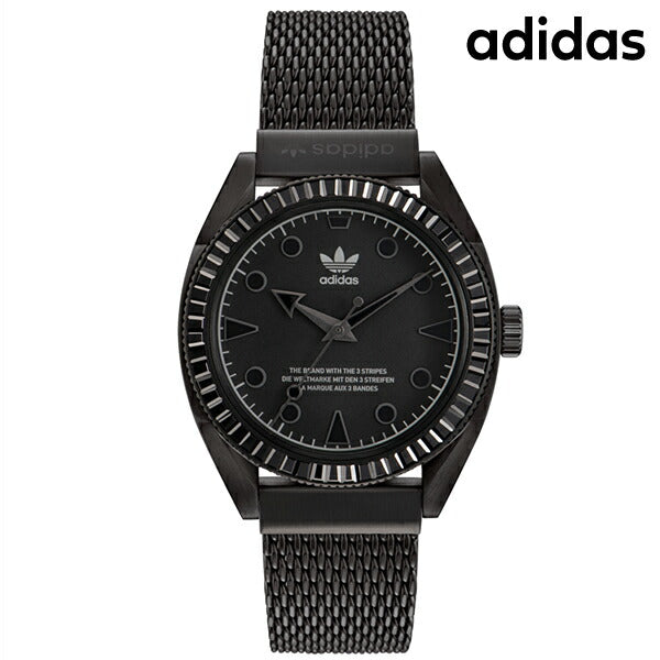 アディダス EDITION TWO ICON クオーツ 腕時計 ブランド メンズ adidas AOFH22510 アナログ オールブラック 黒 AOFH22510