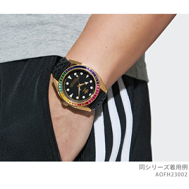 アディダス Edition Two Icon クォーツ 電池式 腕時計 ブランド メンズ レディース adidas AOFH23002 アナログ ブラック 黒 AOFH23002