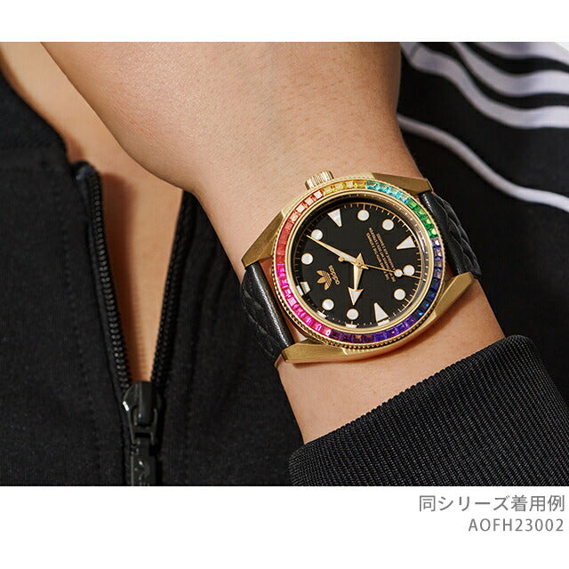 アディダス Edition Two Icon クォーツ 電池式 腕時計 ブランド メンズ レディース adidas AOFH23002 アナログ ブラック 黒 AOFH23002