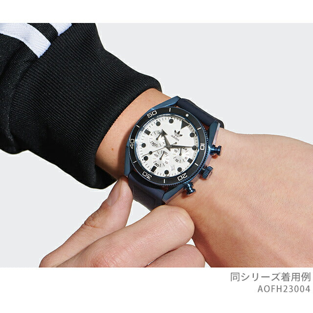 アディダス Edition Two Chrono クォーツ 電池式 腕時計 ブランド メンズ クロノグラフ adidas AOFH23004 多針アナログ ホワイト ブルー 白 AOFH23004