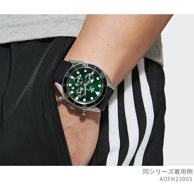 アディダス Edition Two Chrono クォーツ 電池式 腕時計 ブランド メンズ クロノグラフ adidas AOFH23005 多針アナログ グリーン ブラック 黒 AOFH23005