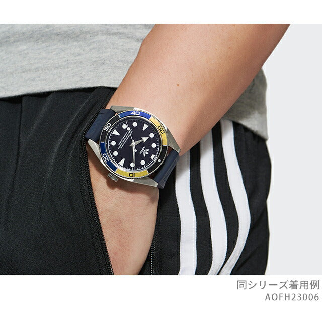 アディダス Edition Two クォーツ 電池式 腕時計 ブランド メンズ adidas AOFH23006 アナログ ブラック ブルー 黒 AOFH23006