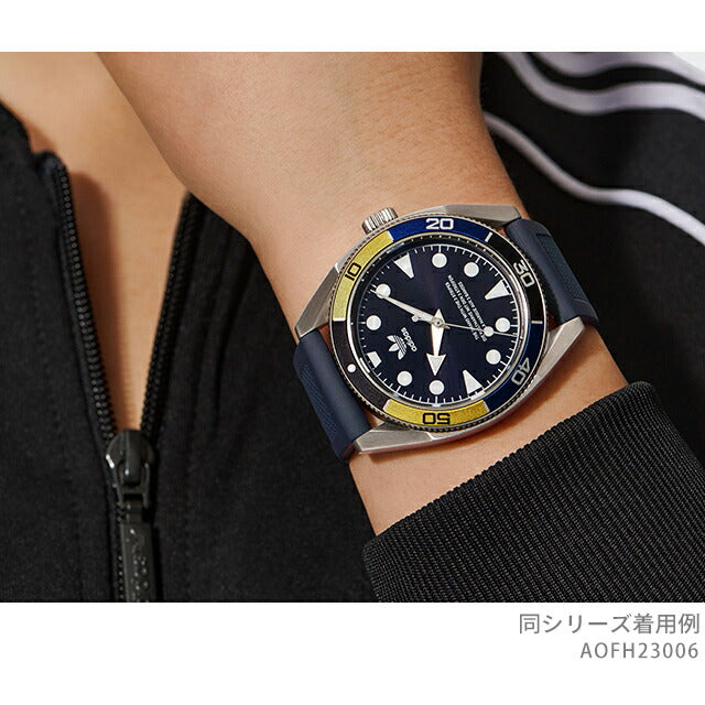 アディダス Edition Two クォーツ 電池式 腕時計 ブランド メンズ adidas AOFH23006 アナログ ブラック ブルー 黒 AOFH23006