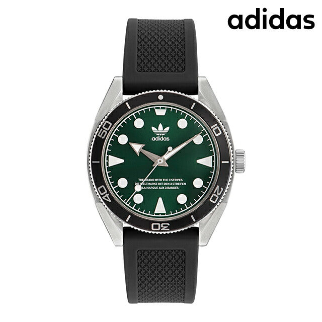アディダス Edition Two クォーツ 電池式 腕時計 ブランド メンズ adidas AOFH23008 アナログ グリーン ブラック 黒 AOFH23008