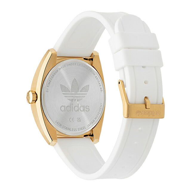アディダス Edition One クォーツ 電池式 腕時計 ブランド メンズ レディース adidas AOFH23012 アナログ ゴールド シルバー ホワイト 白 AOFH23012