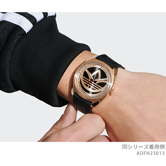 アディダス Edition One クォーツ 電池式 腕時計 ブランド メンズ レディース adidas AOFH23013 アナログ ゴールド ブラック 黒 AOFH23013