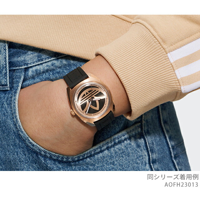 アディダス Edition One クォーツ 電池式 腕時計 ブランド メンズ レディース adidas AOFH23013 アナログ ゴールド ブラック 黒 AOFH23013
