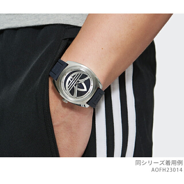 アディダス Edition One クォーツ 電池式 腕時計 ブランド メンズ レディース adidas AOFH23014 アナログ シルバー ネイビー AOFH23014