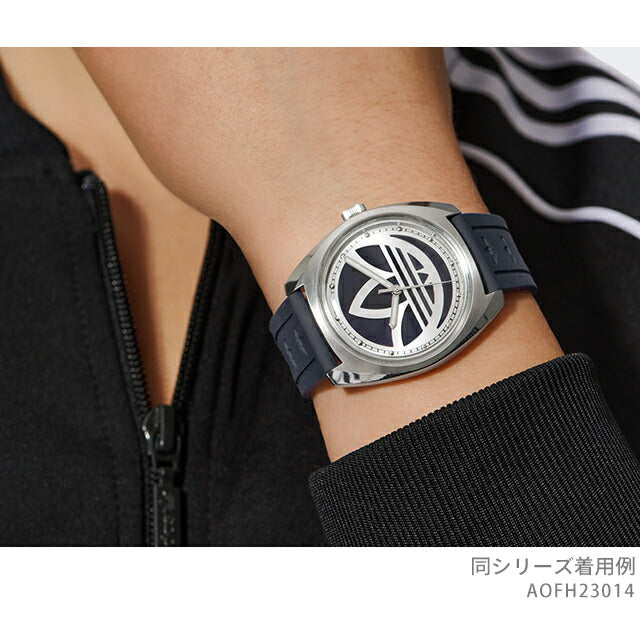 アディダス Edition One クォーツ 電池式 腕時計 ブランド メンズ レディース adidas AOFH23014 アナログ シルバー ネイビー AOFH23014
