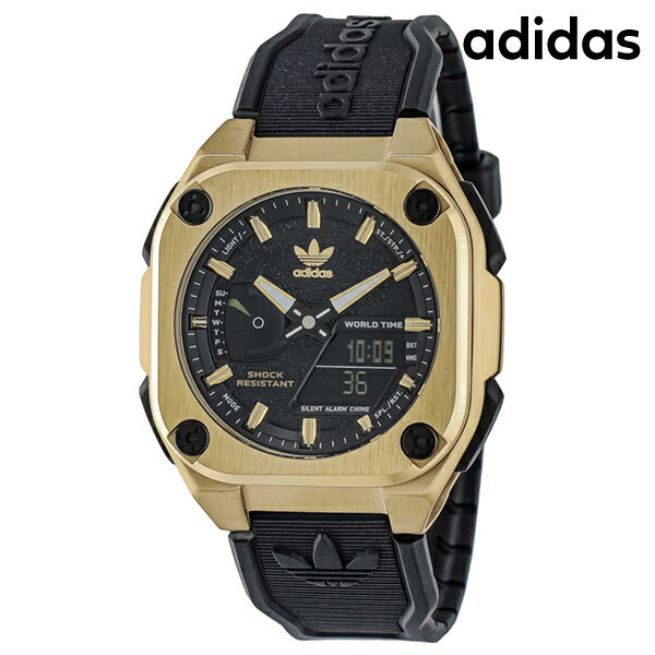 アディダス CITY TECH ONE SST クオーツ 腕時計 ブランド メンズ adidas AOFH23501 アナデジ ブラック 黒 AOFH23501
