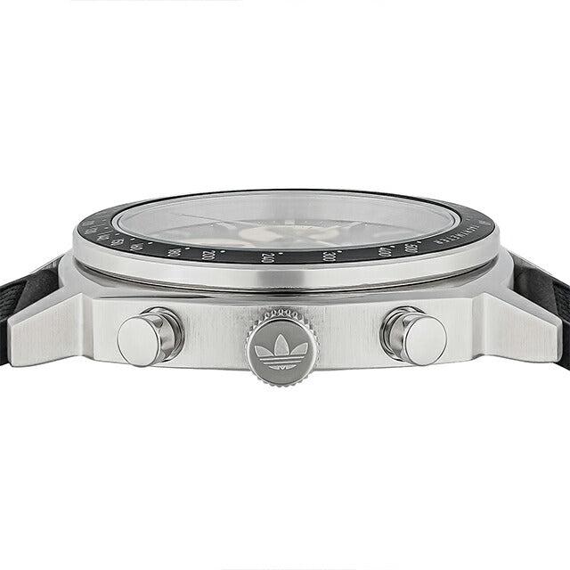 アディダス MASTER ORIGINALS ONE CHRONO クォーツ 電池式 腕時計 ブランド メンズ クロノグラフ adidas AOFH23505 多針アナログ ブラック 黒 AOFH23505