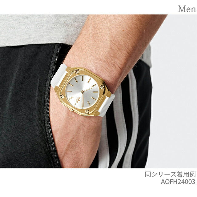 アディダス CITY TECH THIN クオーツ 腕時計 ブランド メンズ adidas AOFH24003 アナログ シルバー ホワイト 白 AOFH24003