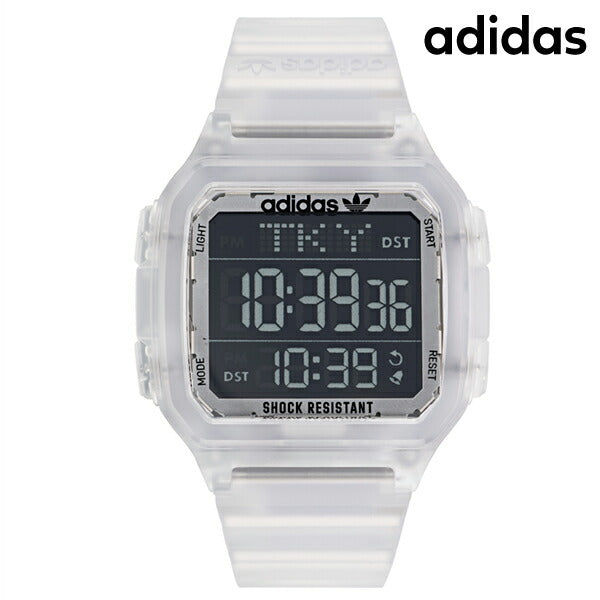 アディダス DIGITAL ONE GMT クオーツ 腕時計 ブランド メンズ レディース adidas AOST22049 デジタル ブラック スケルトン 黒 AOST22049