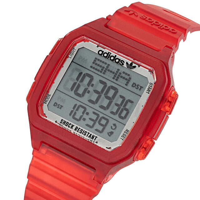 アディダス DIGITAL ONE GMT クオーツ 腕時計 ブランド メンズ レディース adidas AOST22051 デジタル レッド 赤 AOST22051
