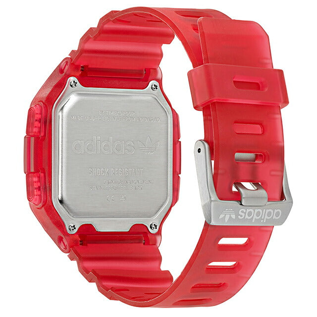 アディダス DIGITAL ONE GMT クオーツ 腕時計 ブランド メンズ レディース adidas AOST22051 デジタル レッド 赤 AOST22051