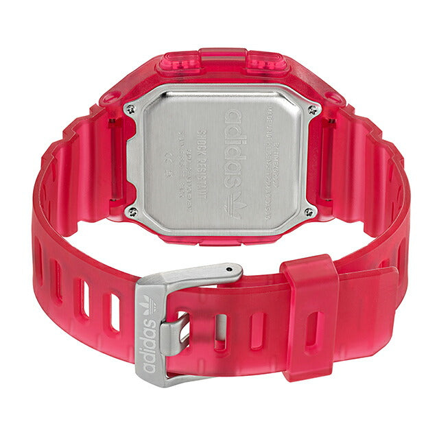 アディダス DIGITAL ONE GMT クオーツ 腕時計 ブランド メンズ レディース adidas AOST22052 デジタル オレンジ クリアピンク AOST22052