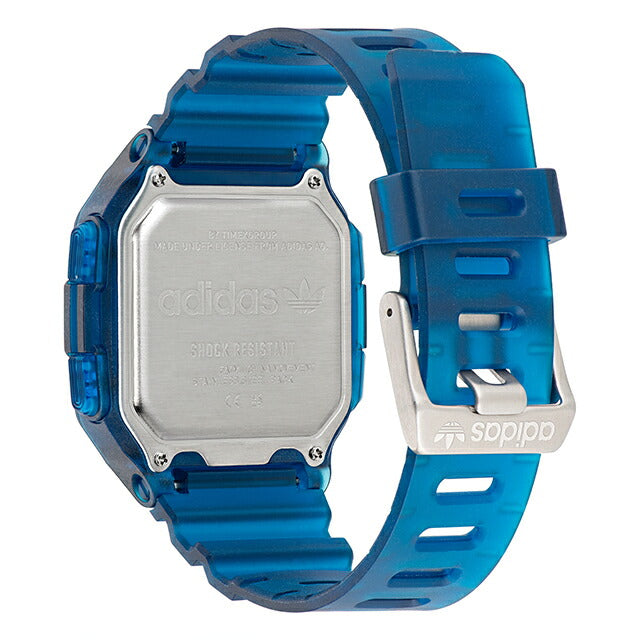アディダス DIGITAL ONE GMT クォーツ 電池式 腕時計 ブランド レディース adidas AOST22552 デジタル ブラック ブルー 黒 AOST22552