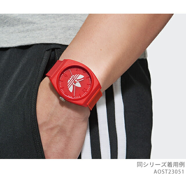 アディダス Project Two クォーツ 電池式 腕時計 ブランド メンズ レディース adidas AOST23051 アナログ レッド 赤 AOST23051