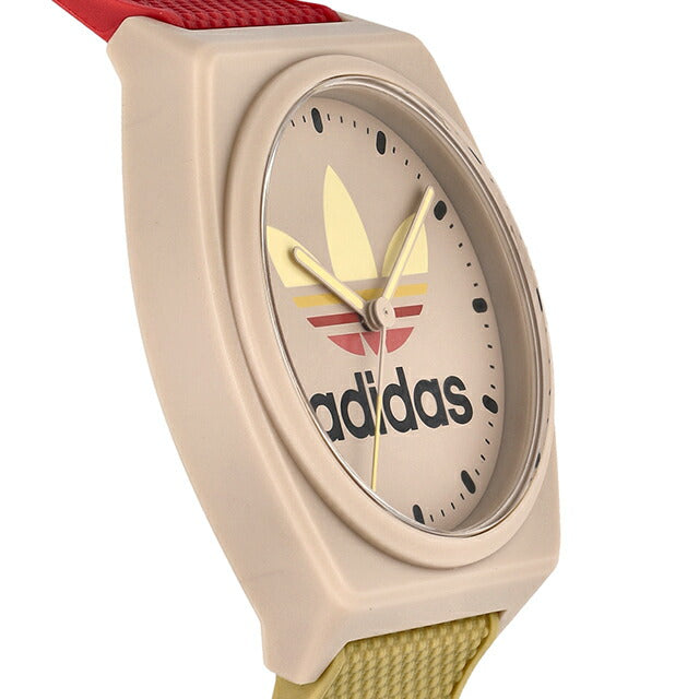 アディダス PROJECT TWO GRFX クオーツ 腕時計 ブランド メンズ レディース adidas AOST23056 アナログ ベージュ レッド 赤 AOST23056