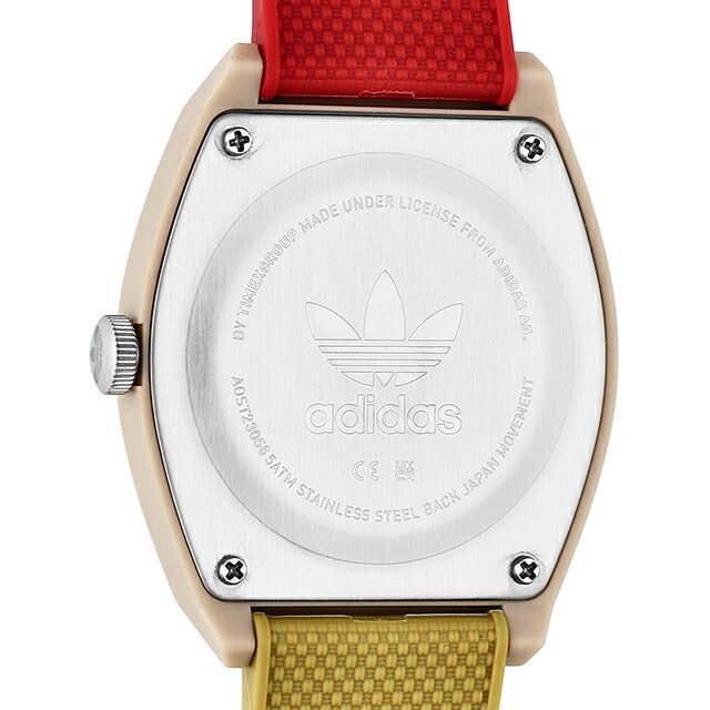 アディダス PROJECT TWO GRFX クオーツ 腕時計 ブランド メンズ レディース adidas AOST23056 アナログ ベージュ レッド 赤 AOST23056