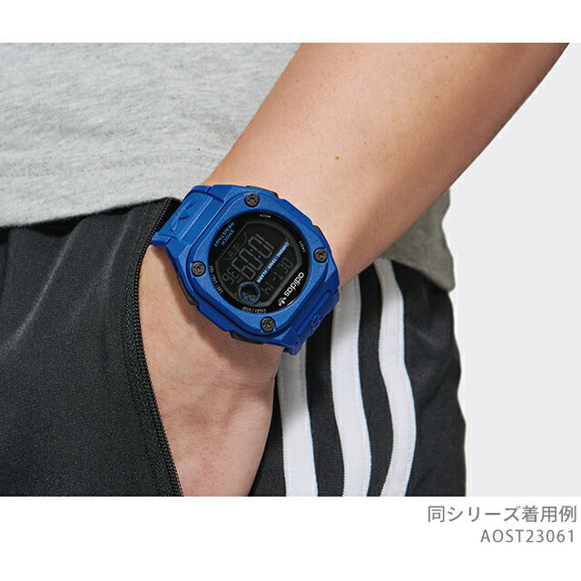 アディダス City Tech Two クォーツ 電池式 腕時計 ブランド メンズ レディース adidas AOST23061 デジタル ブラック ブルー 黒 AOST23061