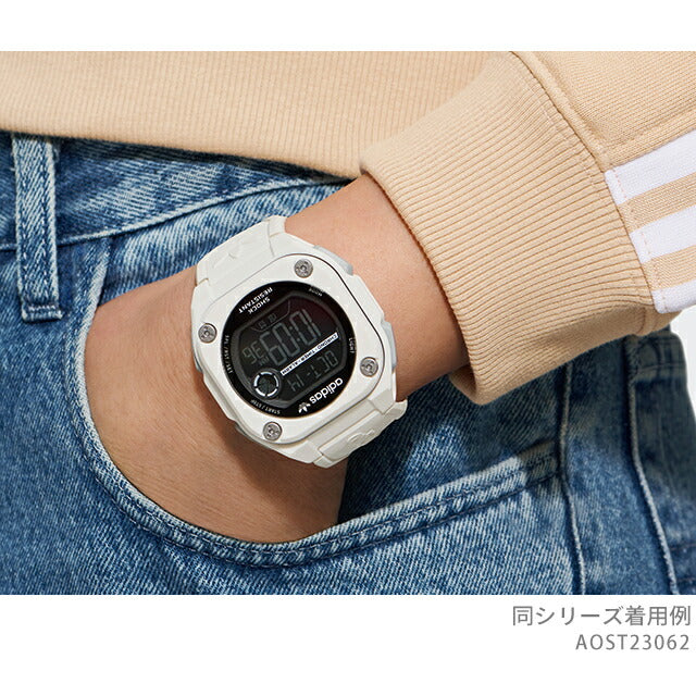 アディダス City Tech Two クォーツ 電池式 腕時計 ブランド メンズ レディース adidas AOST23062 デジタル ブラック ホワイト AOST23062
