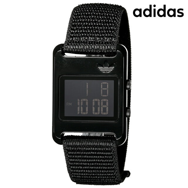 アディダス RETRO POP DIGITAL クオーツ 腕時計 ブランド メンズ レディース adidas AOST23065 デジタル オールブラック 黒 AOST23065