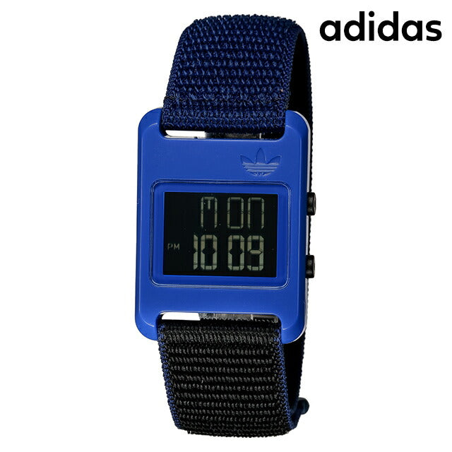アディダス RETRO POP DIGITAL クオーツ 腕時計 ブランド メンズ レディース adidas AOST23066 デジタル ブラック ブルー 黒 AOST23066