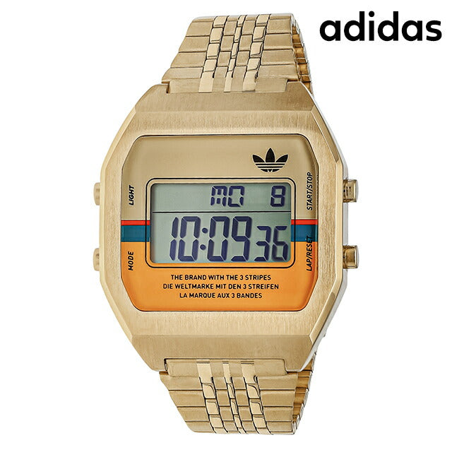 アディダス DIGITAL TWO クオーツ 腕時計 ブランド メンズ レディース adidas AOST23555 デジタル ゴールド AOST23555