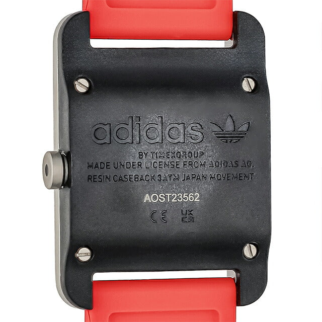 アディダス RETRO POP ONE クォーツ 電池式 腕時計 ブランド メンズ レディース adidas AOST23562 アナログ グレー レッド 赤 AOST23562