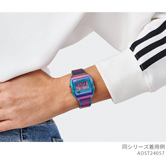 アディダス DIGITAL TWO クォーツ 電池式 腕時計 ブランド メンズ レディース adidas AOST24057 デジタル マルチカラー AOST24057