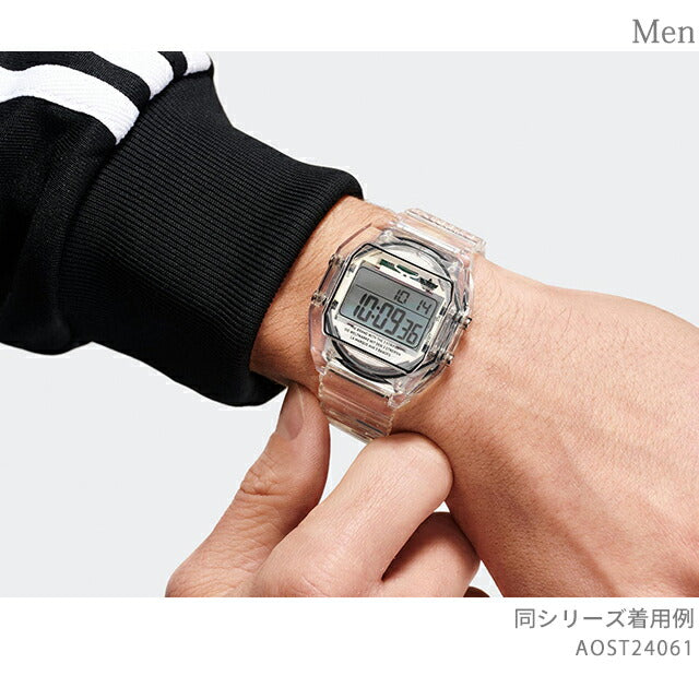 アディダス DIGITAL TWO Crystal クオーツ 腕時計 ブランド メンズ レディース adidas AOST24061 デジタル スケルトン AOST24061