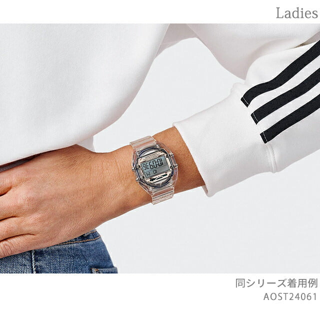 アディダス DIGITAL TWO Crystal クオーツ 腕時計 ブランド メンズ レディース adidas AOST24061 デジタル スケルトン AOST24061