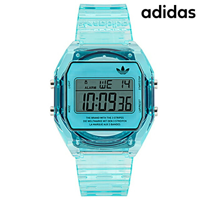 アディダス DIGITAL TWO Crystal クオーツ 腕時計 ブランド メンズ レディース adidas AOST24065 デジタル クリアブルー AOST24065