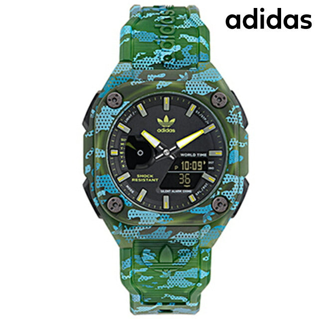 アディダス CITY TECH TWO GRFX クオーツ 腕時計 ブランド メンズ レディース adidas AOST24075 アナデジ ブラック AOST24075