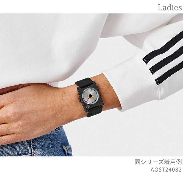 アディダス RETRO POP ONE クオーツ 腕時計 ブランド メンズ レディース adidas AOST24082 アナログ シルバー ブラック 黒 AOST24082