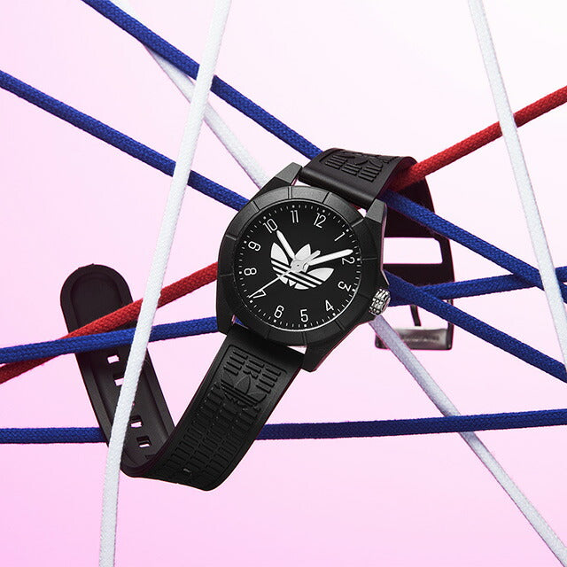 アディダス PROJECT FOUR クォーツ 電池式 腕時計 ブランド メンズ レディース adidas AOST24568 アナログ ブラック 黒 AOST24568