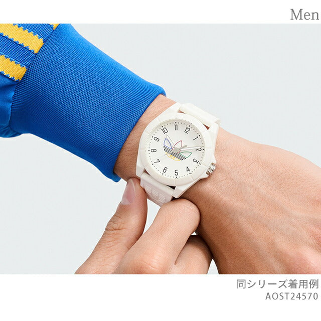アディダス PROJECT FOUR クォーツ 電池式 腕時計 ブランド メンズ レディース adidas AOST24570 アナログ ホワイト 白 AOST24570