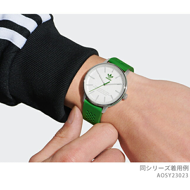 アディダス CODE ONE クォーツ 電池式 腕時計 ブランド メンズ レディース adidas AOSY23023 アナログ ホワイト グリーン 白 AOSY23023