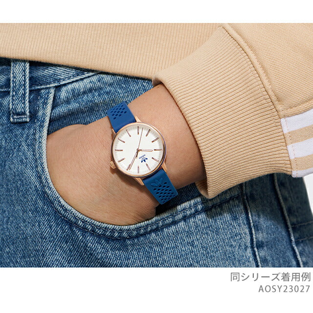 アディダス CODE ONE XSMALL クォーツ 電池式 腕時計 ブランド レディース adidas AOSY23027 アナログ ホワイト ブルー 白 AOSY23027