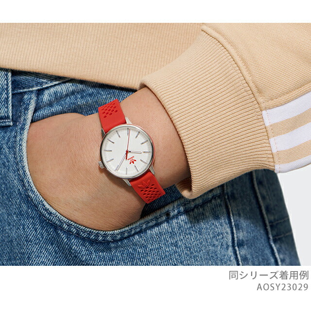 アディダス CODE ONE XSMALL クォーツ 電池式 腕時計 ブランド レディース adidas AOSY23029 アナログ ホワイト レッド 白 AOSY23029