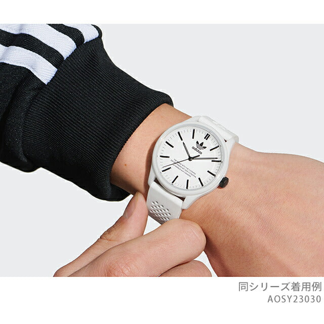 アディダス Code One Ceramic クォーツ 電池式 腕時計 ブランド メンズ レディース adidas AOSY23030 アナログ ホワイト 白 AOSY23030