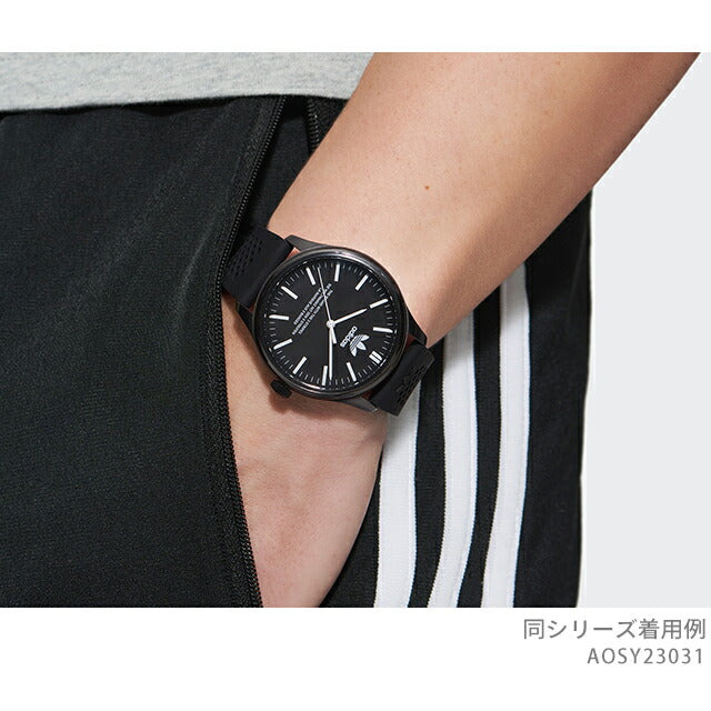 アディダス Code One Ceramic クォーツ 電池式 腕時計 ブランド メンズ レディース adidas AOSY23031 アナログ ブラック 黒 AOSY23031
