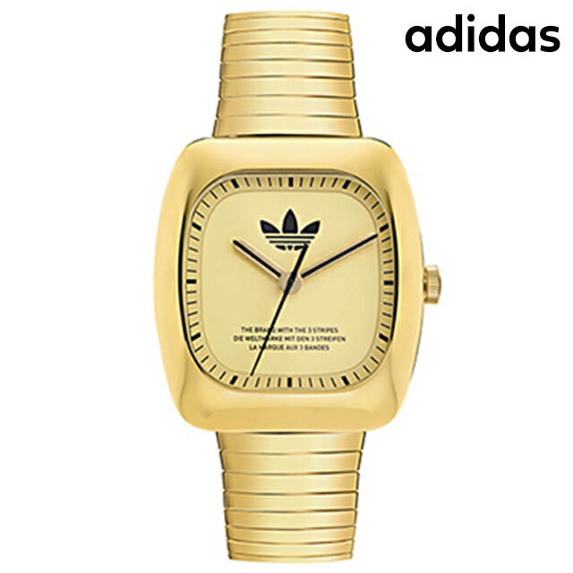 アディダス RETRO WAVE ONE クオーツ 腕時計 ブランド メンズ adidas AOSY24024 アナログ イエローゴールド AOSY24024